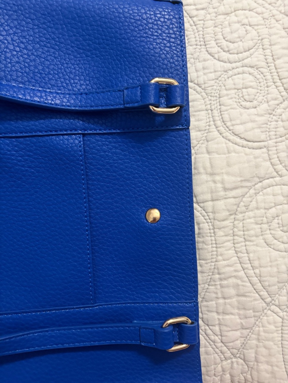 Montana West Vibrant Blue Tote Bag with Detachable Zippered Pouch - Picture 13 of 14